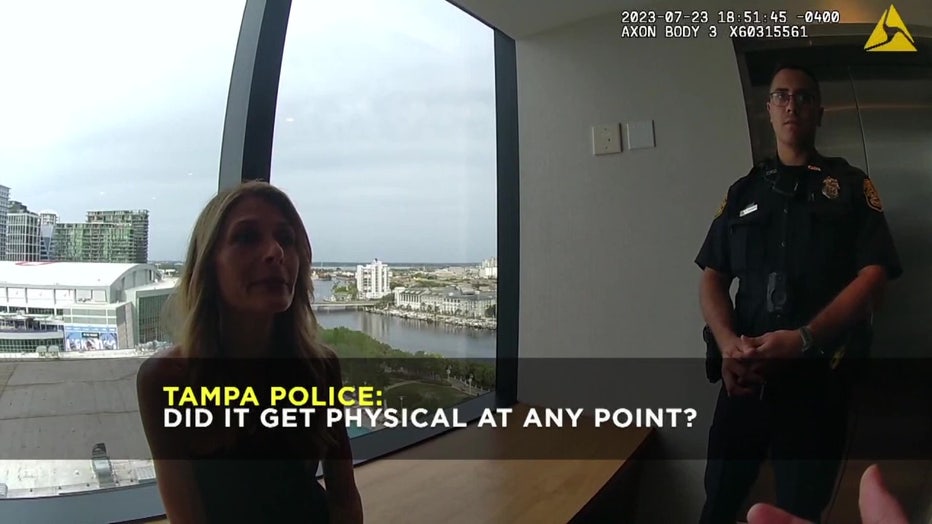 Body camera video shows interactions between Miami-Dade Police Director Freddy Ramirez's wife and Tampa officers. Courtesy of the Tampa Police Department. 