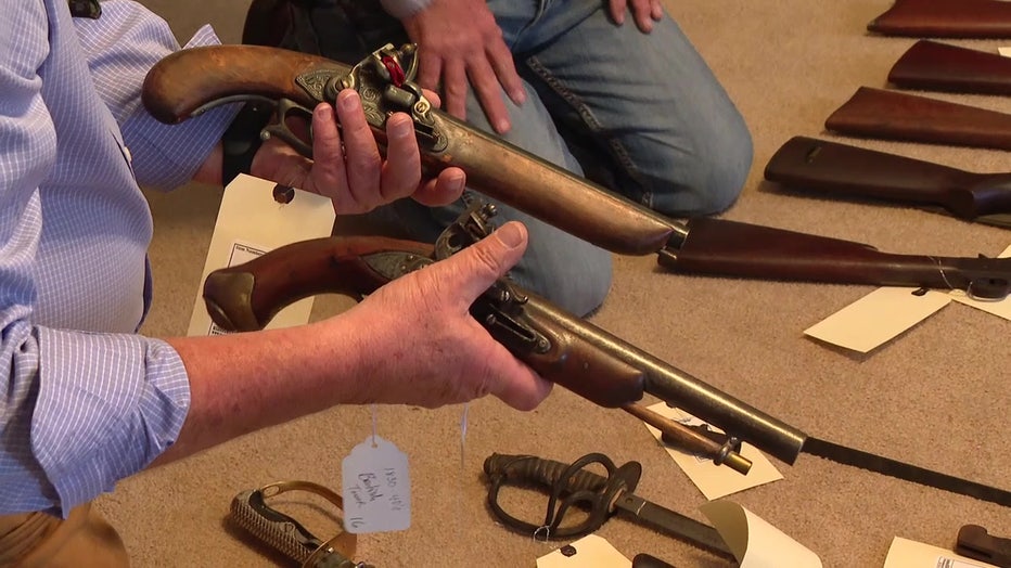 Dueling pistols were found in the barn.
