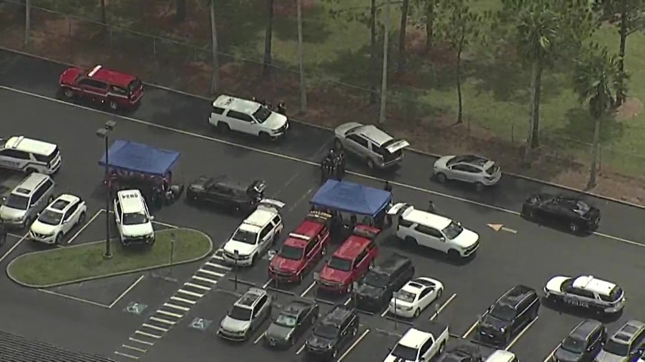 SKYFox aerial images of Countryside High School where two students were stabbed on Thursday.