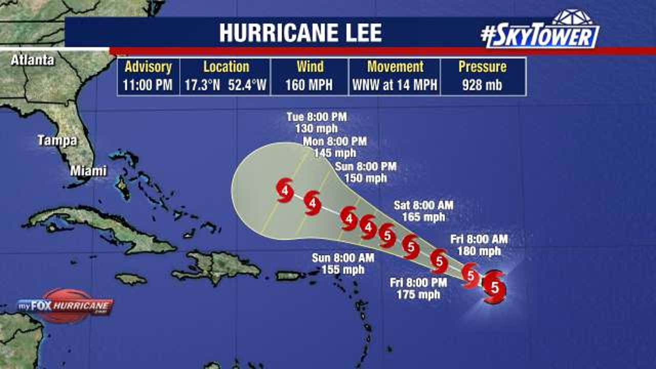 Hurricane Lee jumps to Category 5 strength, reaching 'major hurricane ...