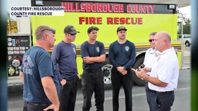 Hillsborough County firefighters help rural Big Bend communities impacted by Hurricane Idalia