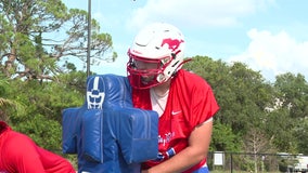 Northside Christian senior playing center while taking center stage