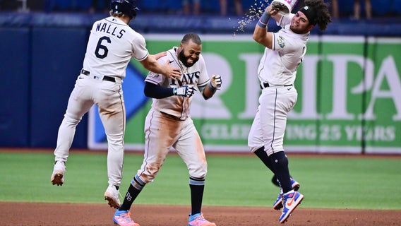 Rays score 2 in 9th, walk off Angels to cap off 3-game series