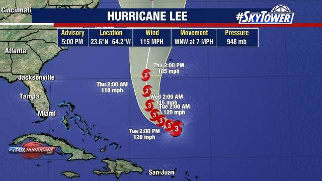 Hurricane Lee restrengthens into major hurricane as Margot becomes Cat 1 hurricane