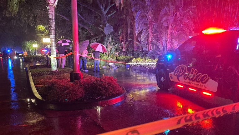 Investigators at scene of officer-involved shooting in Auburndale. Image is courtesy of the Polk County Sheriff's Office. 