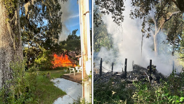 An Inverness home was engulfed in flames, according to firefighters.
