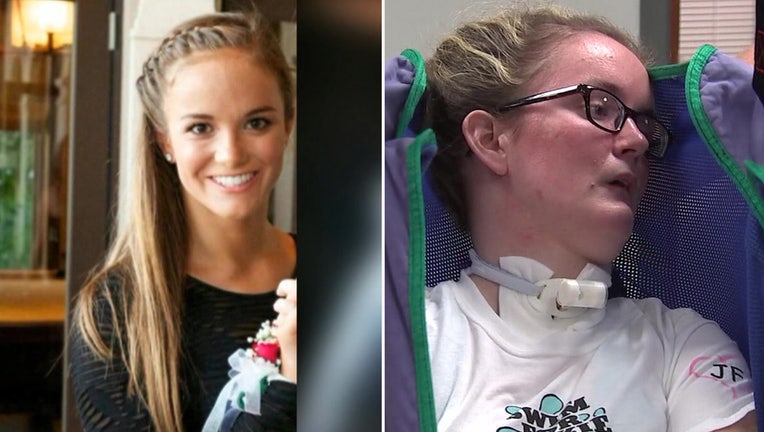 Images show Jackie Faircloth before and after the crash.