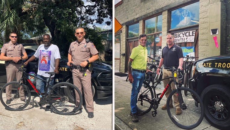 Kenny Gamble received a new bike after being hit by a truck. Courtesy: Florida Highway Patrol 