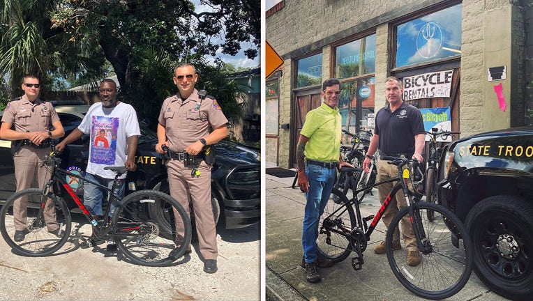 Kenny Gamble received a new bike after being hit by a truck. Courtesy: Florida Highway Patrol