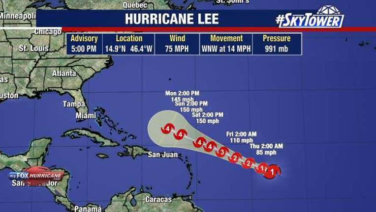 Lee strengthens into hurricane, expected to become 'extremely dangerous ...