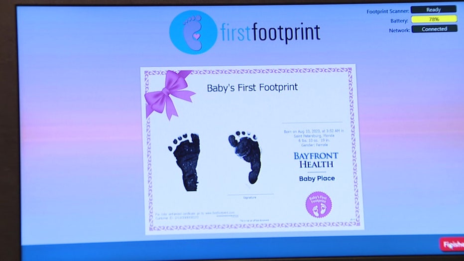 Baby best sale first footprint