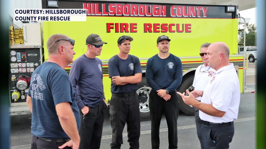 Hillsborough County firefighters just returned from an 11-day trip to Big Bend. Courtesy: Hillsborough County Fire Department