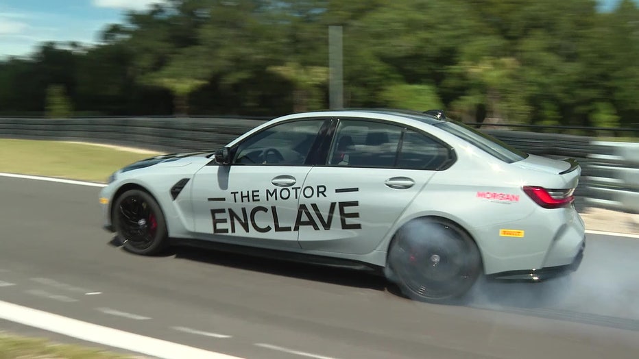 Pro drivers can take guests for thrill rides.
