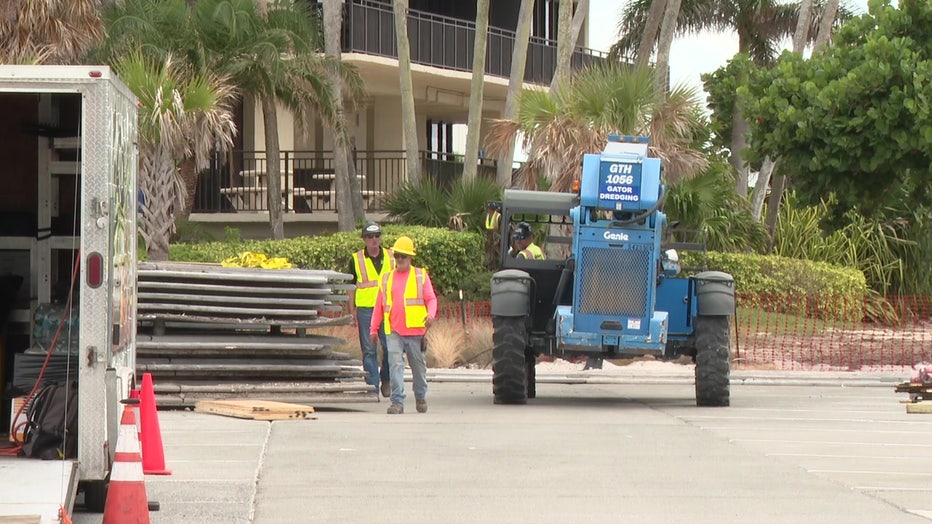 Access to parts of the beach will be unavailable while crews work.