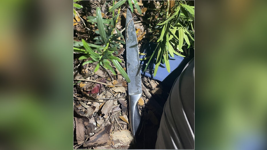 Knife law enforcement officers say Angelo Theodore Curcione used to threaten them. Image is courtesy of the Polk County Sheriff's Office. 