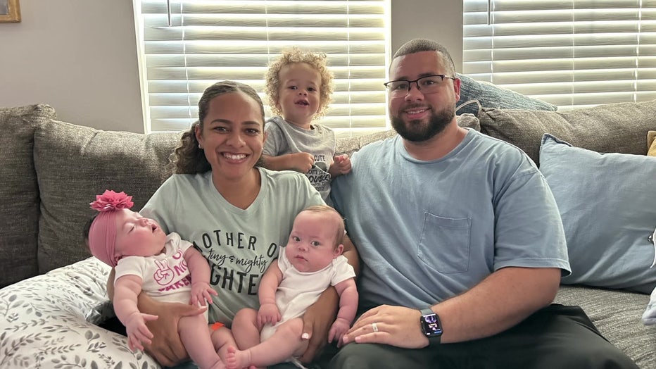 The twins are now with their older brother, Maverick.