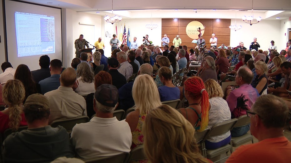 Col. James Booth listened to residents for two hours.