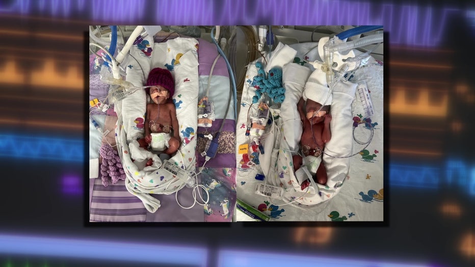 Both babies were one pound when they were born.