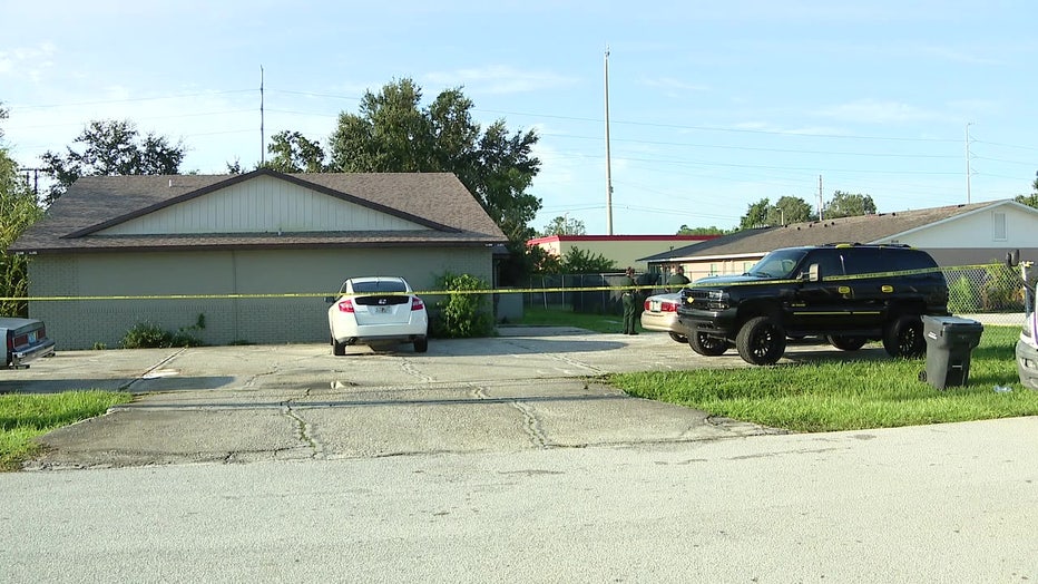 Crime scene tape outside of a homicide scene where a 15-year-old was found dead in Winter Haven. 