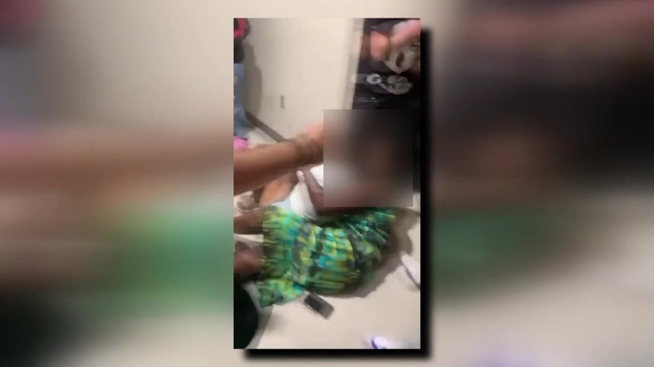 Cell phone image from a fight at at a Pasco County school. 