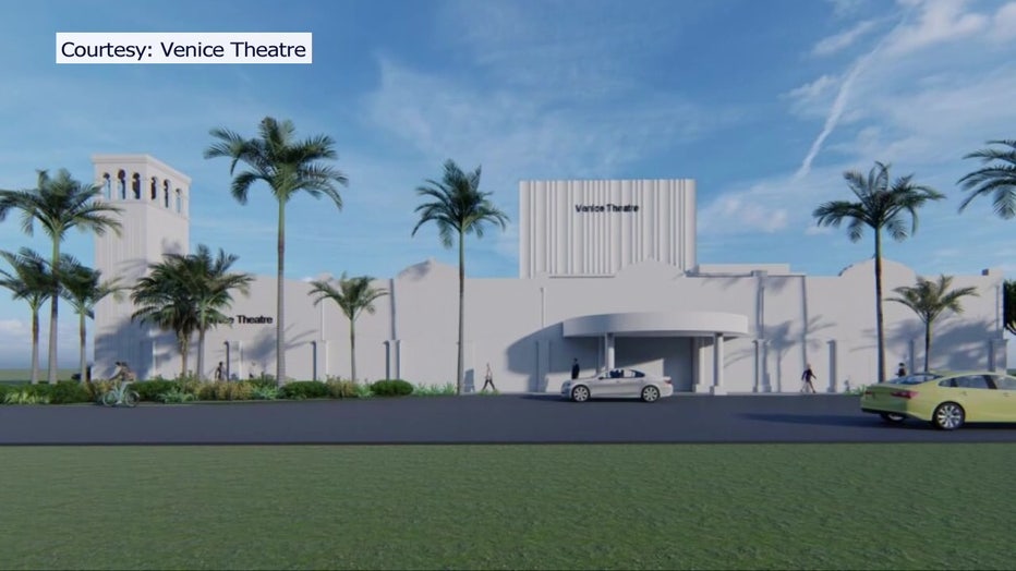 A rendering of what the Venice Theatre rebuild will look like. 