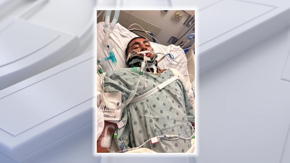 Guillermo E. Gama III is fighting for his life after a train collided with the SUV he was in.