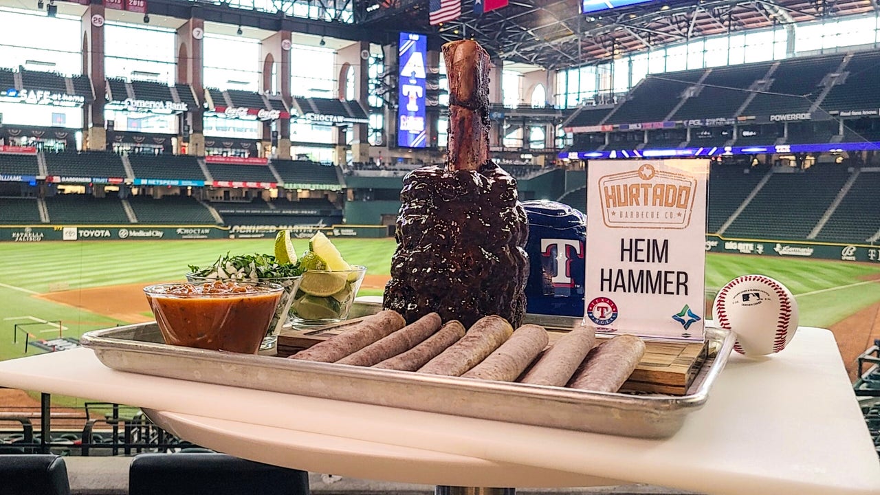 Check out the ballpark food menu for the Texas Rangers