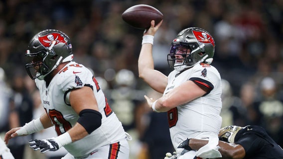 Baker Mayfield has 3 TD passes, ailing Derek Carr ineffective as Buccaneers top Saints 26-9