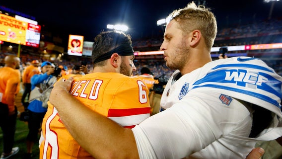 Goff throws for 353 yards, 2 TDs to lead NFC North-leading Lions past Buccaneers 20-6