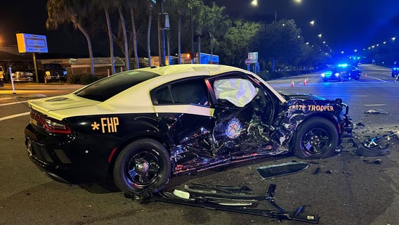 Lakeland man without driver’s license arrested for DUI after running red light, slamming into trooper: FHP