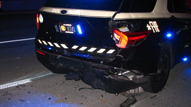 FHP: Woman arrested for DUI after driving through construction, crashing into patrol SUV