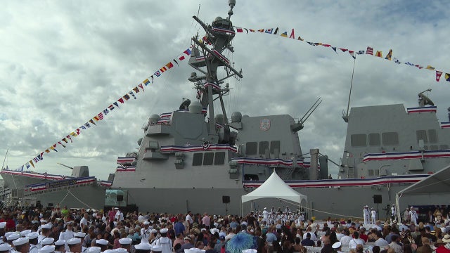 U.S.S. Jack H. Lucas officially commissioned into service in front of thousands at Port Tampa Bay
