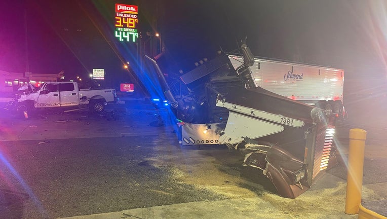 Two men were injured in the collision. Image is courtesy of the Florida Highway Patrol.