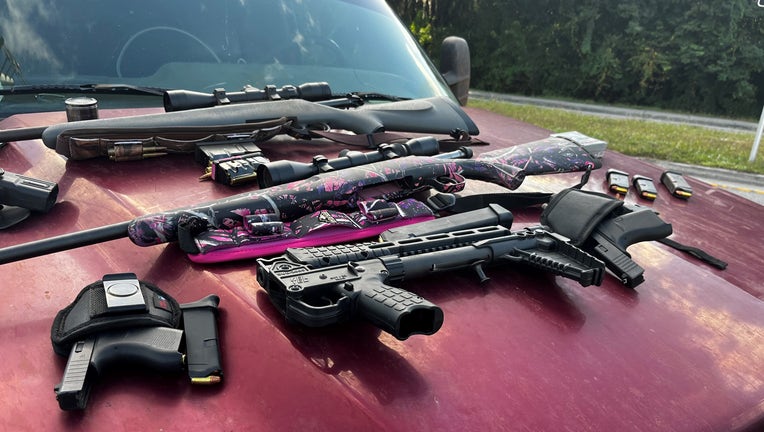 Troopers say they recovered several guns after locating Retier at his home. Image is courtesy of the Florida Highway Patrol.