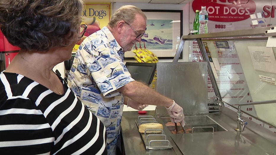 Mel Lohn has been making hot dogs for decades.