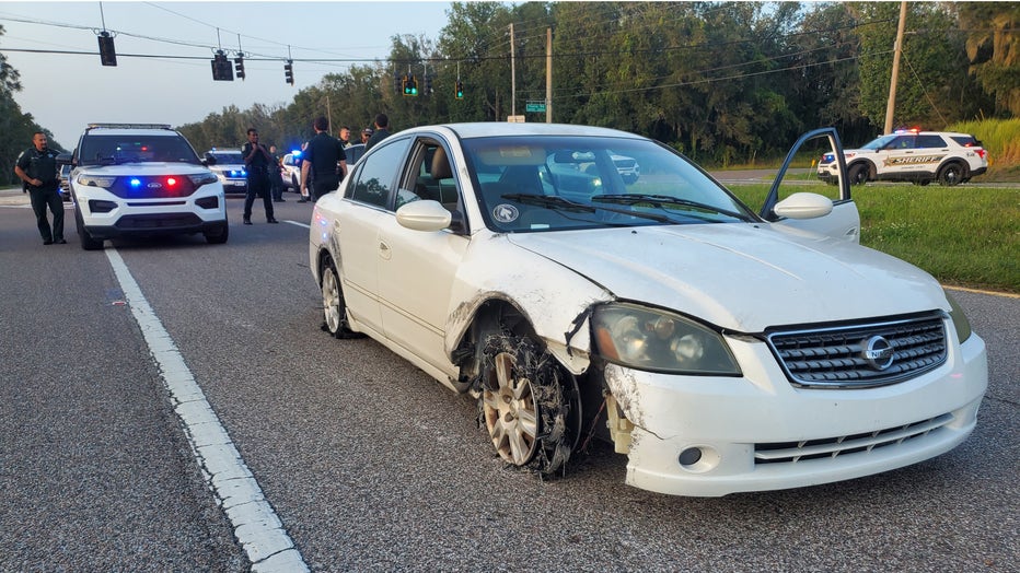 Law enforcement officers eventually got Coto to stop using a tire deflation device. Image is courtesy of the Citrus County Sheriff's Office. 