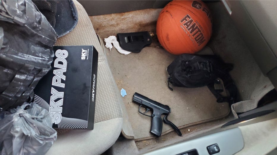 Law enforcement officers found the gun Coto is accused of pulling on another driver. 