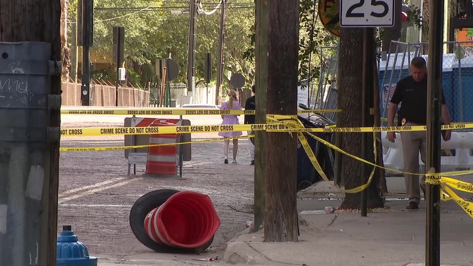 Crime scene tape outside of fatal Ybor City shooting. 