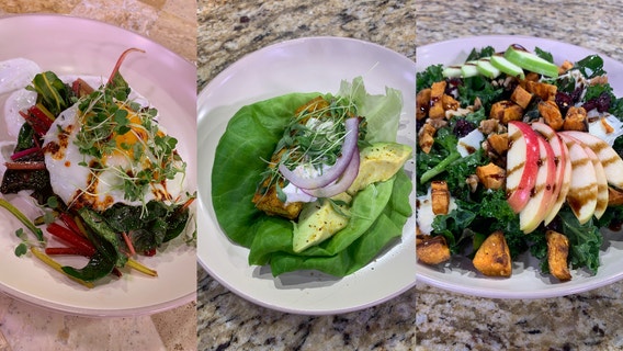 Dinner DeeAs recipes: Sweet & Savory Salad, Lettuce Wraps & Garlicky Swiss Chard