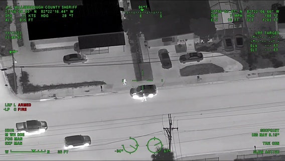 Hillsborough Co. Sheriff's Office aviation unit tracks down suspect after fleeing scene of crash