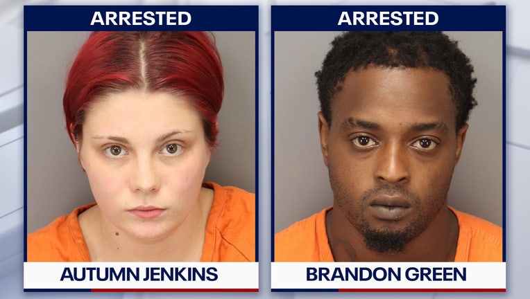 Autumn Jenkins and Brandon Green mugshots courtesy of the Pinellas County Sheriff's Office. 