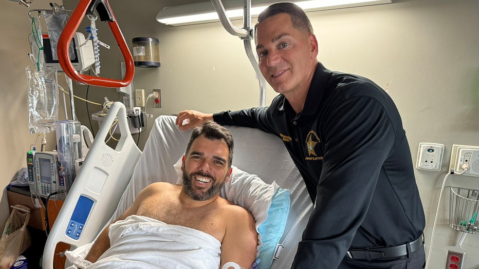 Corporal Carlos Brito in the hospital. Photo courtesy: Hillsborough County Sheriff's Office. 