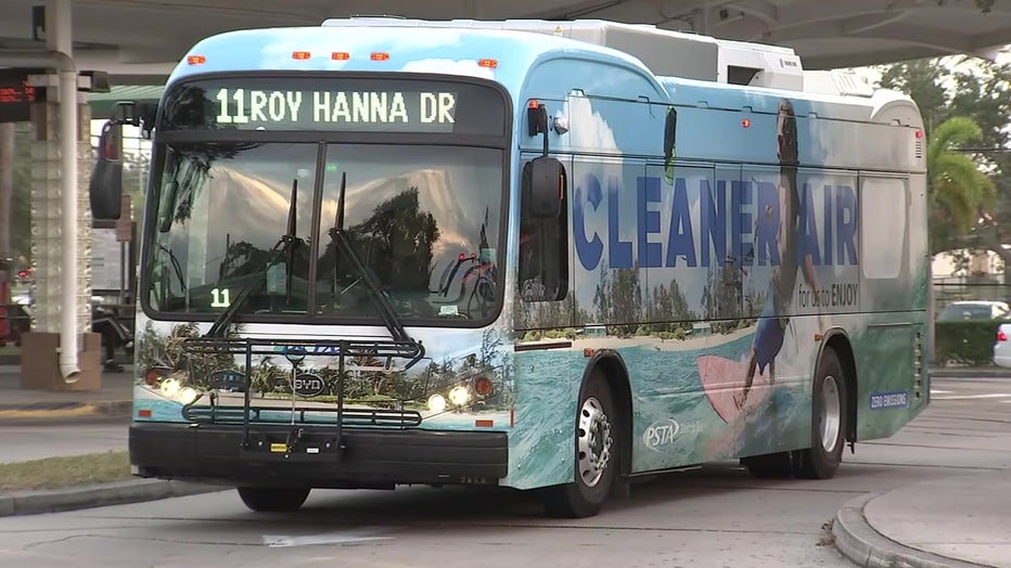 PSTA bus on street.