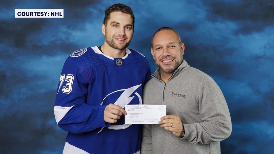 Freddy Barton with Safe & Sound Hillsborough recently received a $50K grant from the Tampa Bay Lightning. 