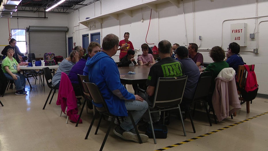 A group gathers to play cards at Parc.