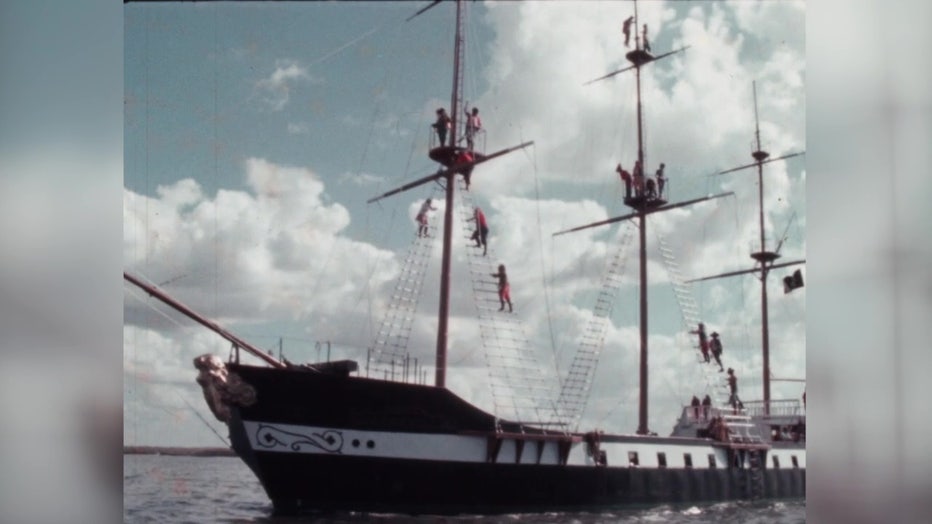 Gasparilla pirate ship in the 1970s.