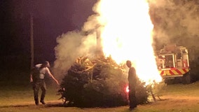 Annual Christmas Tree Burning tradition continues in Bartow