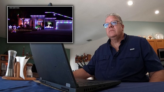 Pasco County man turns homes into neighborhood attractions with Christmas lights, synced music