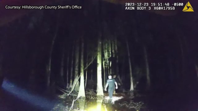 VIDEO: 2 lost hikers rescued from dark Florida swamp by deputies using night vision goggles