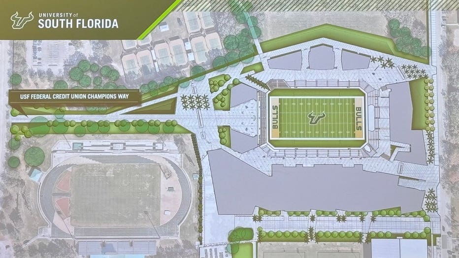 USF stadium rendering. Courtesy: USF 